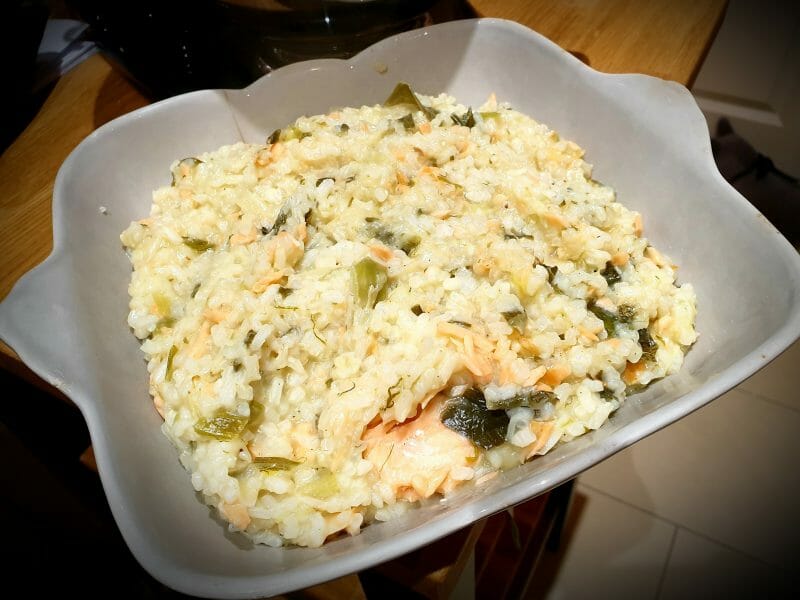 Cliquez pour zoomer ! Risotto poireaux et saumon fumé Thermomix par mathilde2306