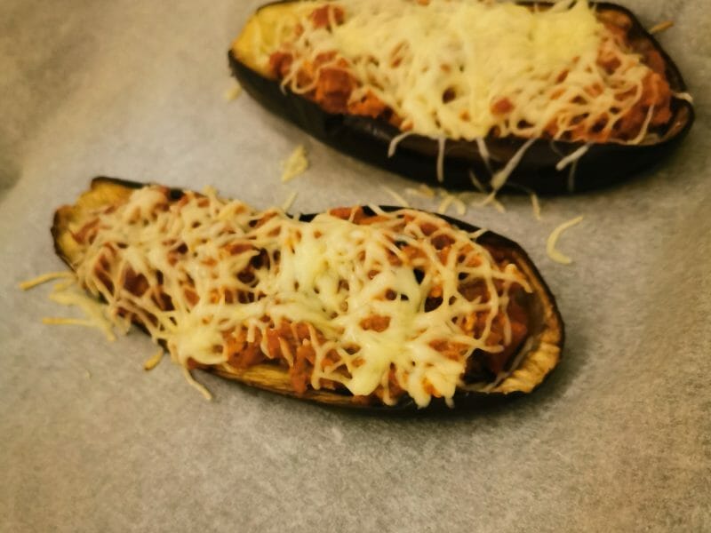 Cliquez pour zoomer ! Aubergines farcies au thon Thermomix par Mabzr