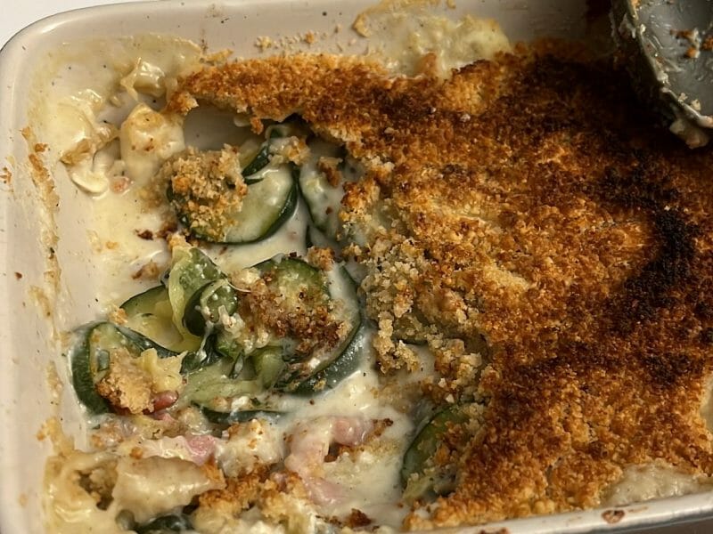 Cliquez pour zoomer ! Crumble courgettes, chèvre et lardons Thermomix par Thankafla