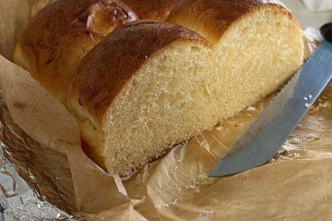 Cliquez pour zoomer ! Brioche tressée à la mie filante Thermomix par Thankafla