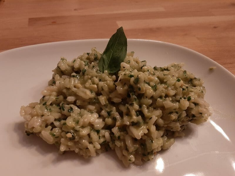 Cliquez pour zoomer ! Risotto au pesto d’épinards et basilic Thermomix par JulieR