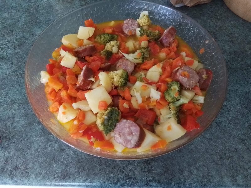 Cliquez pour zoomer ! Ragoût de légumes, pommes de terre et saucisses Thermomix par elisa3560