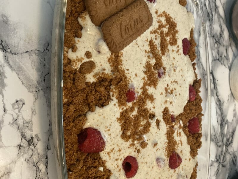 Cliquez pour zoomer ! Tiramisu aux framboises et spéculoos Thermomix par jennylv