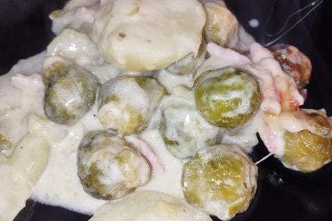 Cliquez pour zoomer ! Gratin de choux de Bruxelles au comté Thermomix par gueshinha28