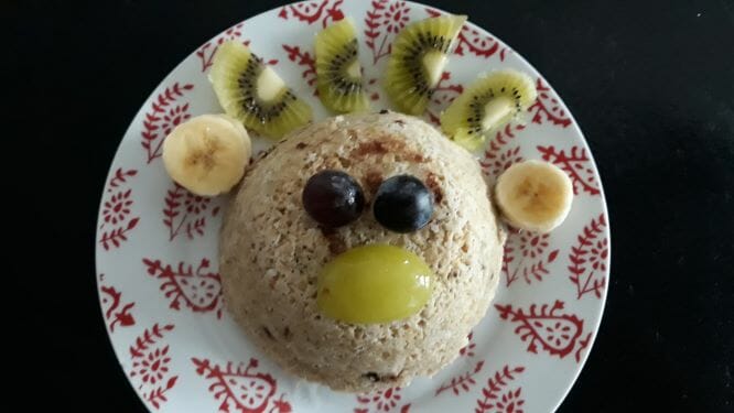 Cliquez pour zoomer ! Bowl cake banane et pépites de chocolat Thermomix par Lesfillescuisinent