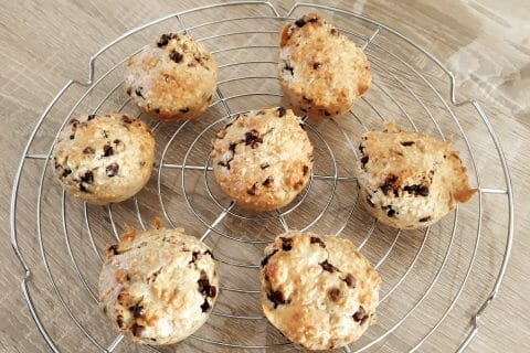Cliquez pour zoomer ! Muffins au son d’avoine et aux pépites de chocolat Thermomix par Lesfillescuisinent