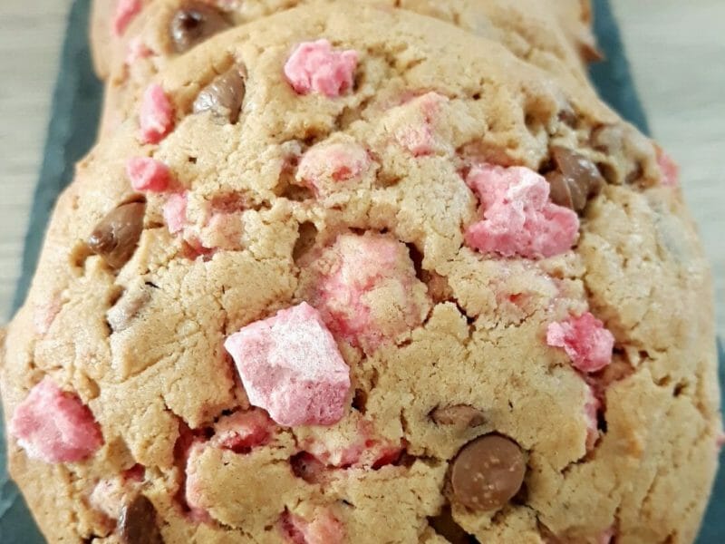 Cookies aux pralines roses - Amandine Cooking
