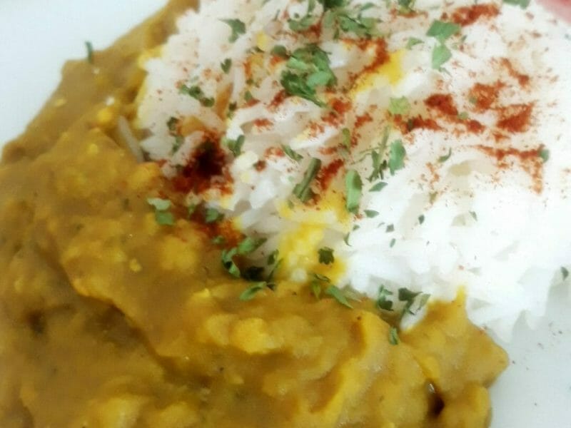 Cliquez pour zoomer ! Dhal d’aubergine et de lentilles corail Thermomix par Lesfillescuisinent