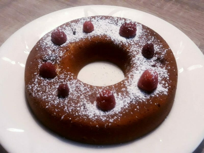 Cliquez pour zoomer ! Gâteau à la ricotta, amandes et framboises Thermomix par Lesfillescuisinent