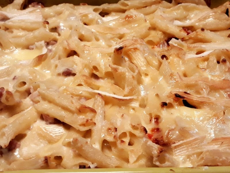 Cliquez pour zoomer ! Gratin de macaroni reblochon et chorizo Thermomix par Lesfillescuisinent