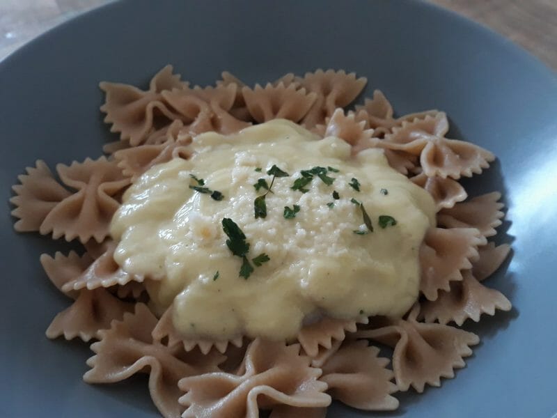 Cliquez pour zoomer ! Farfalle à la crème de courgettes Thermomix par Lesfillescuisinent