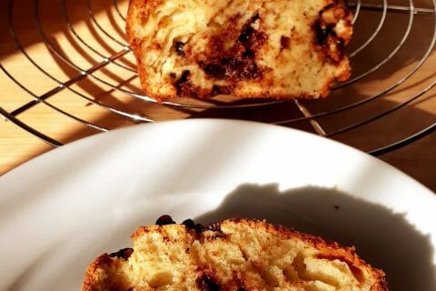 Cliquez pour zoomer ! Plum cake aux pépites de chocolat Thermomix par Lesfillescuisinent
