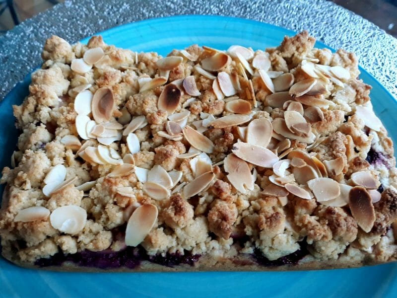 Cliquez pour zoomer ! Cookie-crumble rhubarbe framboises Thermomix par Lesfillescuisinent