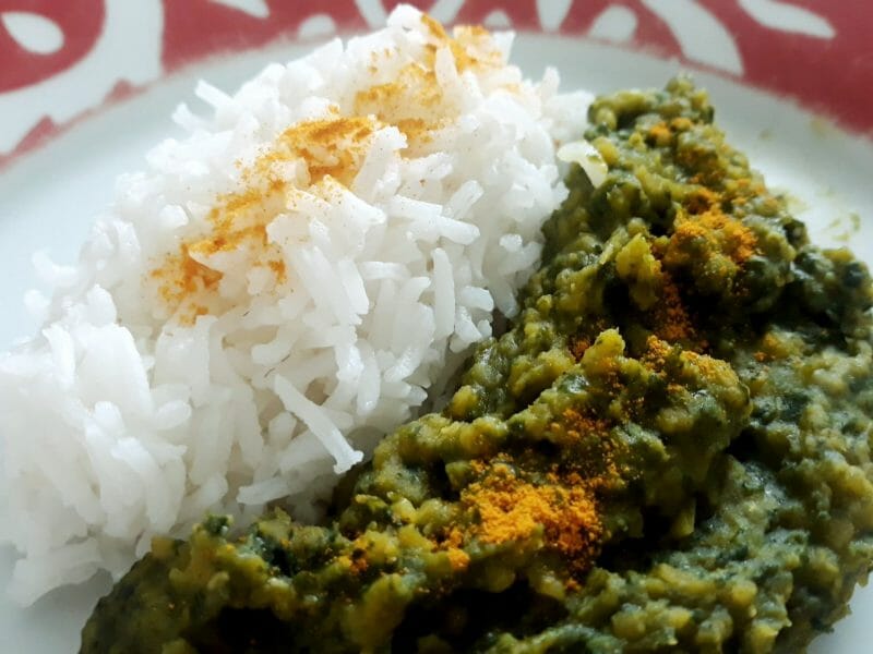 Cliquez pour zoomer ! Dhal d’épinards et de lentilles corail Thermomix par Lesfillescuisinent