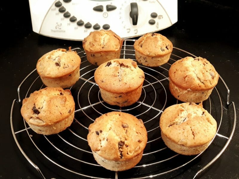 Cliquez pour zoomer ! Muffins noix de pécan  et pépites de chocolat Thermomix par Lesfillescuisinent