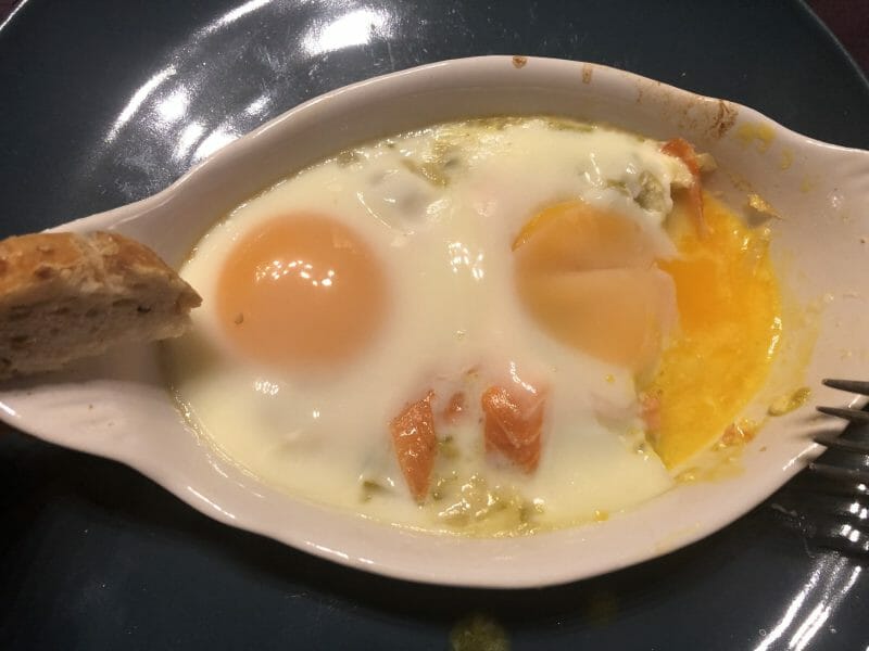 Cliquez pour zoomer ! Oeufs cocotte poireaux et saumon fumé Thermomix par Clo53