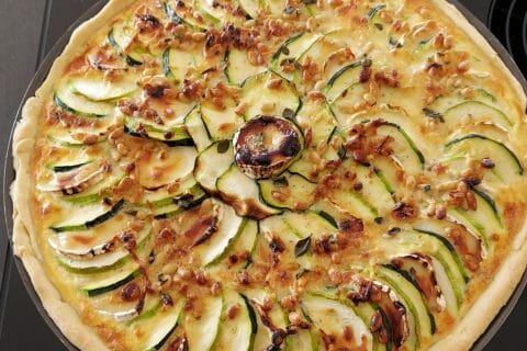 Cliquez pour zoomer ! Tarte courgettes, chèvre et pignons de pin Thermomix par Valou974