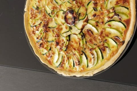 Cliquez pour zoomer ! Tarte courgettes, chèvre et pignons de pin Thermomix par Valou974