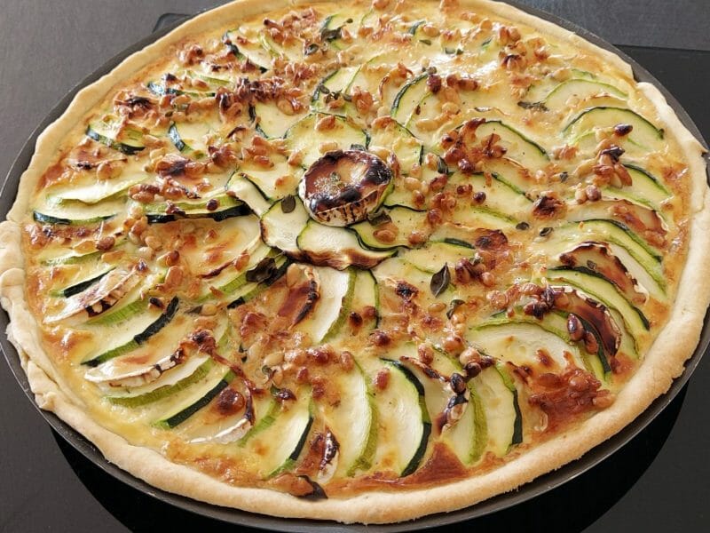 Cliquez pour zoomer ! Tarte courgettes, chèvre et pignons de pin Thermomix par Valou974