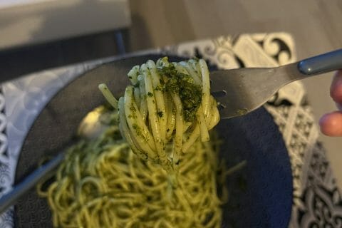 Cliquez pour zoomer ! Farfalle au pesto et crevettes Thermomix par cuoricino