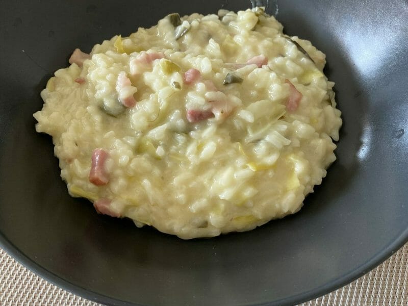 Cliquez pour zoomer ! Risotto poireaux et lardons Thermomix par Manon190