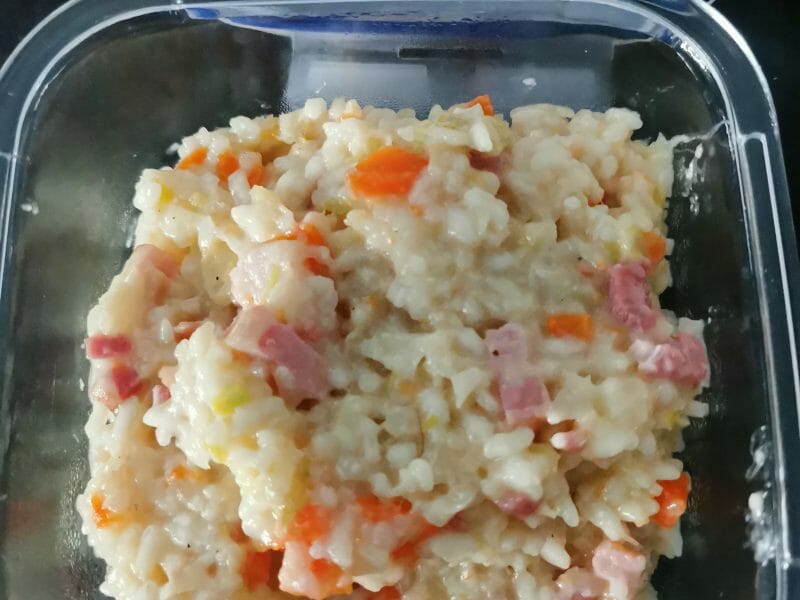 Cliquez pour zoomer ! Risotto poireaux et saumon fumé Thermomix par anaisriv