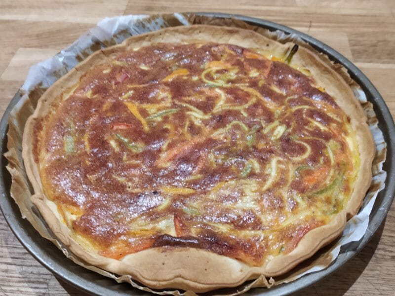 Cliquez pour zoomer ! Quiche poivrons et courgettes Thermomix par micky78974