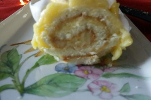 Cliquez pour zoomer ! Bûche au citron meringuée au Thermomix
