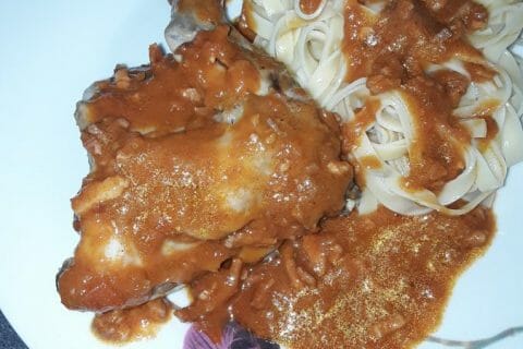 Cliquez pour zoomer ! Lapin sauce chasseur au Thermomix