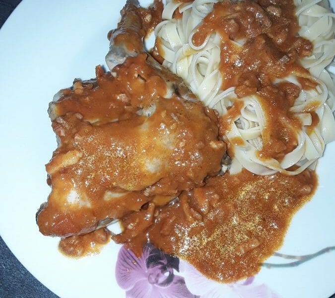 Cliquez pour zoomer ! Lapin sauce chasseur Thermomix par Plopinou