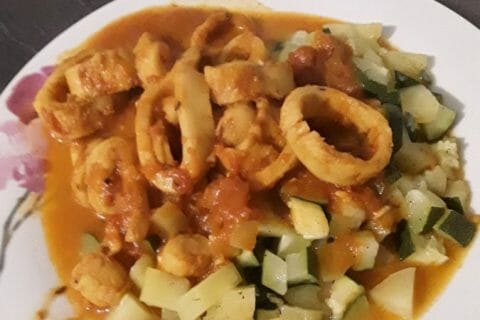 Cliquez pour zoomer ! Encornets à la provençale au Thermomix