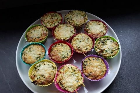 Cliquez pour zoomer ! Mini frittatas à la courgette et chèvre au Thermomix