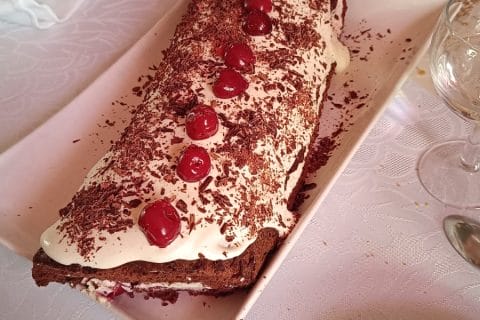 Cliquez pour zoomer ! Bûche forêt noire Thermomix par bribri63