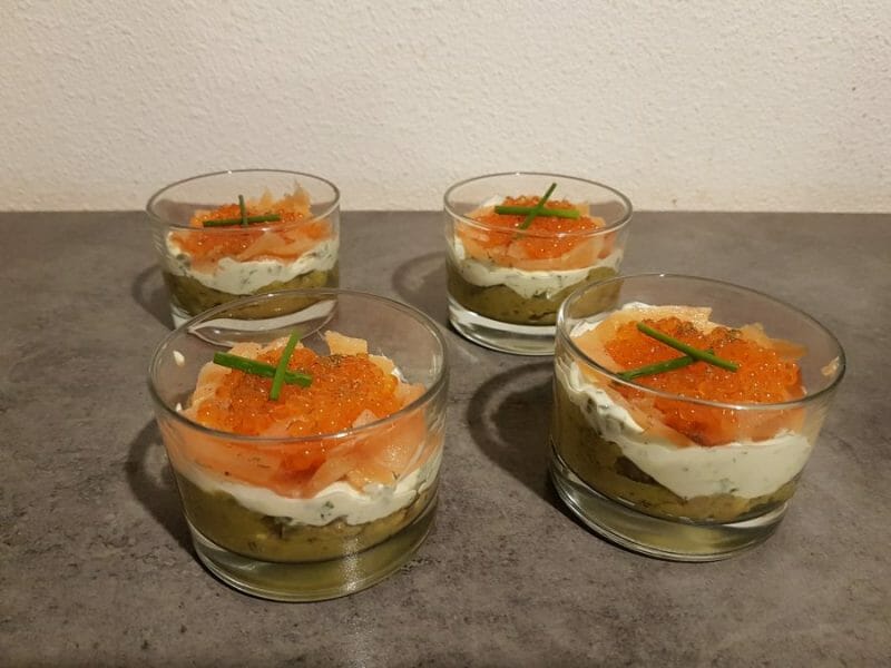 Cliquez pour zoomer ! Verrines saumon avocat Thermomix par Phiphine