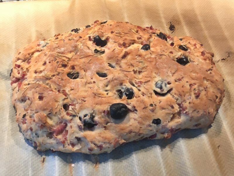 Cliquez pour zoomer ! Fougasse olives et lardons Thermomix par cathleen_1