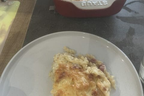 Cliquez pour zoomer ! Gratin de fusilli au jambon Thermomix par Jodie26