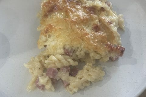 Cliquez pour zoomer ! Gratin de fusilli au jambon Thermomix par Jodie26