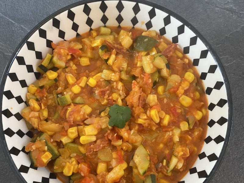 Cliquez pour zoomer ! Poêlée de courgettes à la mexicaine Thermomix par celine_vvdl