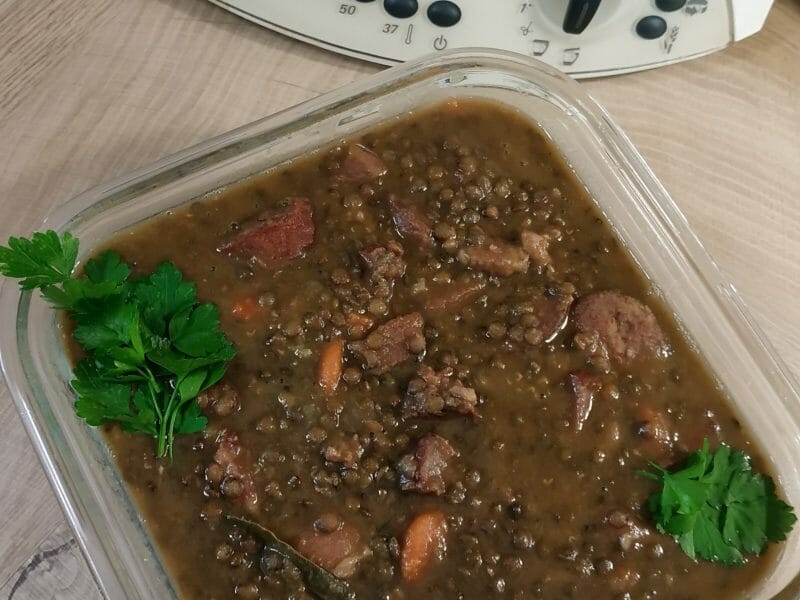 Cliquez pour zoomer ! Lentilles et ses saucisses Thermomix par fifi1958
