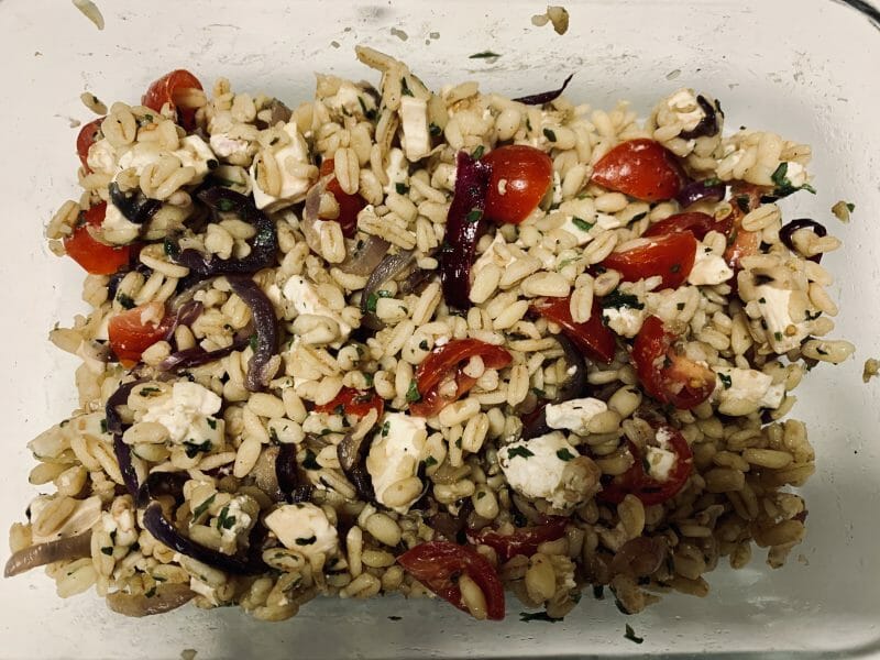 Cliquez pour zoomer ! Salade d’ebly, oignon caramélisé & mozzarella Thermomix par amanda_17