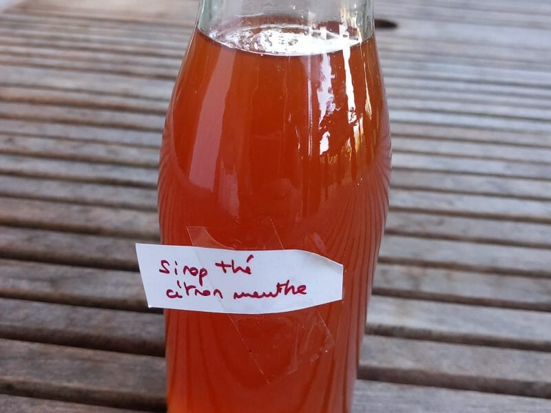 Cliquez pour zoomer ! Sirop de thé glacé – Ice tea citron menthe Thermomix par annonym