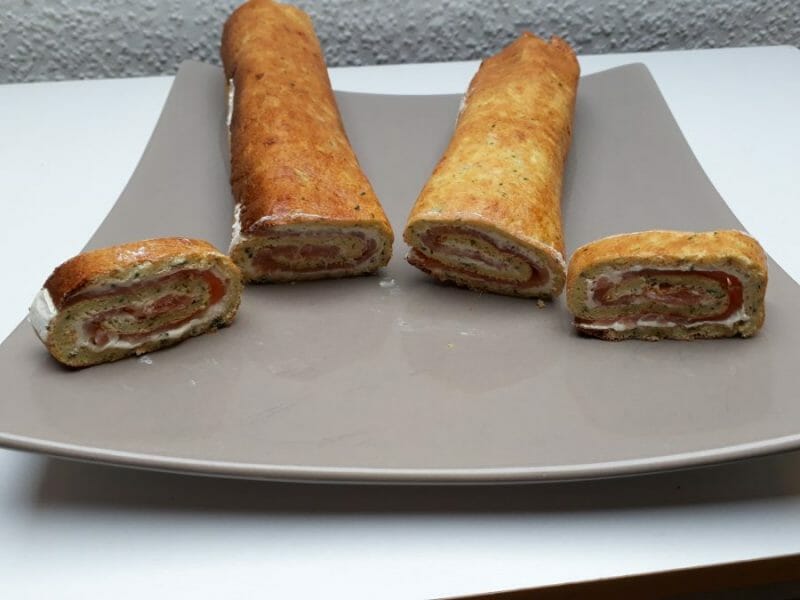 Cliquez pour zoomer ! Roulé aux courgettes et au saumon fumé Thermomix par Yoann986