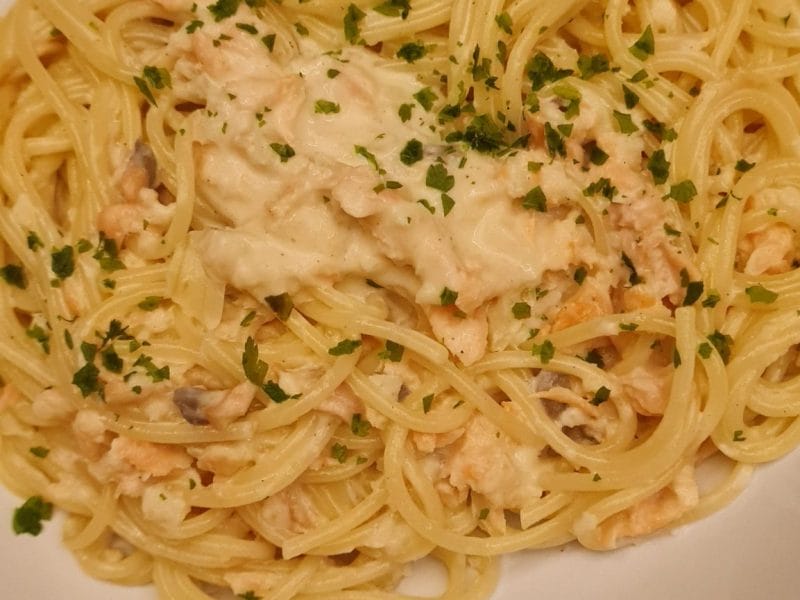 Cliquez pour zoomer ! Spaghettis au saumon fumé Thermomix par aliasval59