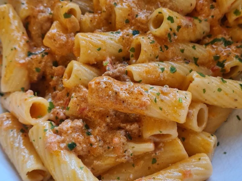 Cliquez pour zoomer ! Pâtes crémeuses à la saucisse Thermomix par aliasval59