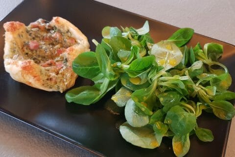 Cliquez pour zoomer ! Paniers feuilletés épinards et jambon au Thermomix