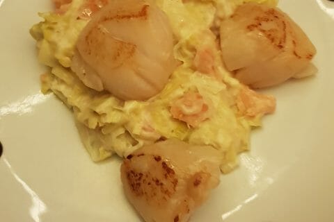 Cliquez pour zoomer ! Saint Jacques aux poireaux au Thermomix