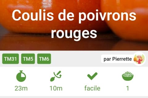 Cliquez pour zoomer ! Pâtes sauce aux poivrons grillés Thermomix par aliasval59