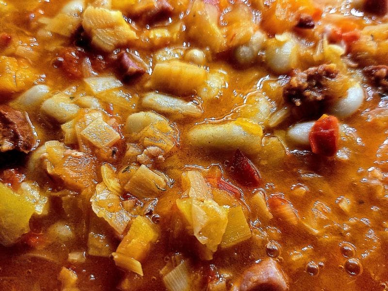 Cliquez pour zoomer ! Mijoté d’haricots blanc légumes et chorizo Thermomix par nathalie90400