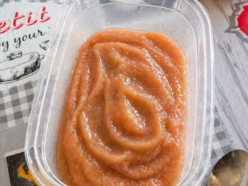 Cliquez pour zoomer ! Compote pomme rhubarbe à la vanille Thermomix par nathalie90400