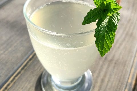 Cliquez pour zoomer ! Sirop de thé glacé – Ice tea citron menthe Thermomix par nathalie90400